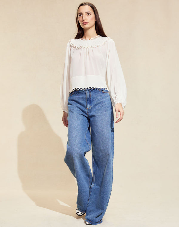 Cynthia Rowley Annabelle Long Sleeve Blouse