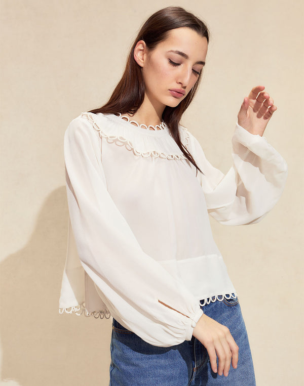 Cynthia Rowley Annabelle Long Sleeve Blouse