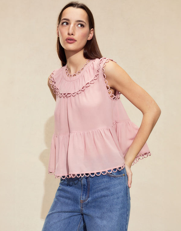 Cynthia Rowley Annabelle Sleeveless Blouse