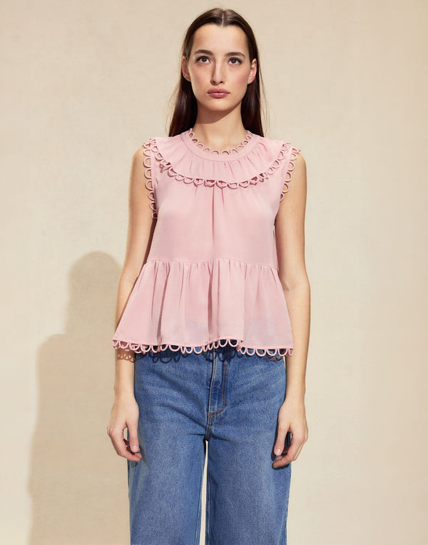 Cynthia Rowley Annabelle Sleeveless Blouse