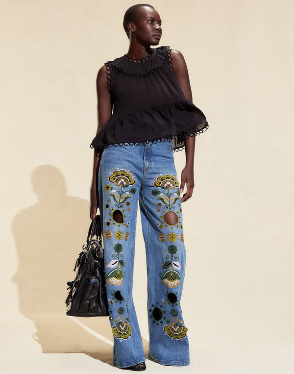 cynthia rowley Annabelle Sleeveless Blouse