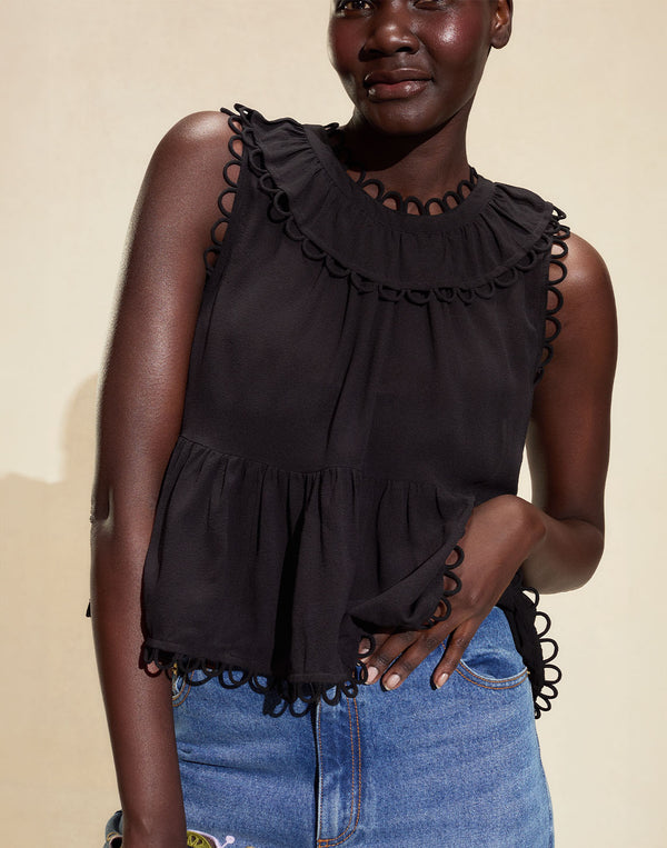 Cynthia Rowley Annabelle Sleeveless Blouse