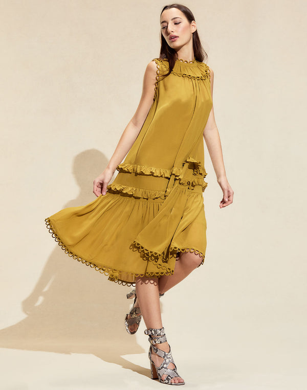 Cynthia Rowley Annabelle Sleeveless Midi Dress