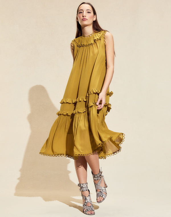 Cynthia Rowley Annabelle Sleeveless Midi Dress