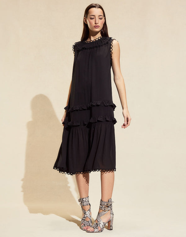 cynthia rowley Annabelle Sleeveless Midi Dress
