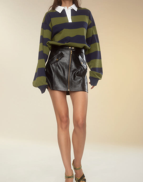 Cynthia Rowley Ardie Striped Rugby Shirt