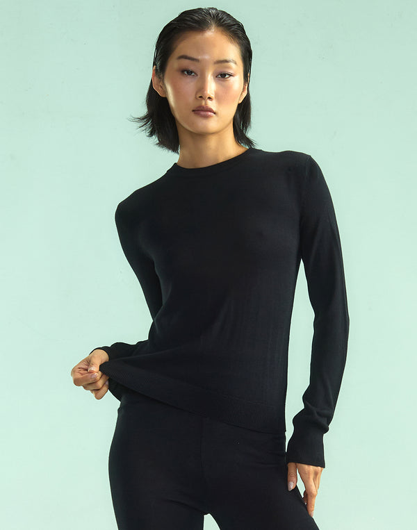 cynthia rowley Aspen Crewneck Knit Top