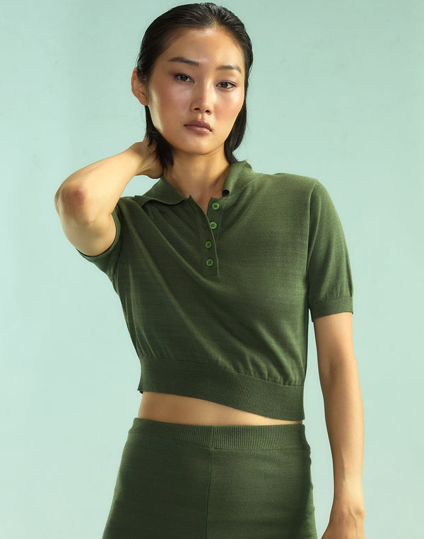 cynthia rowley Aspen Knit Polo