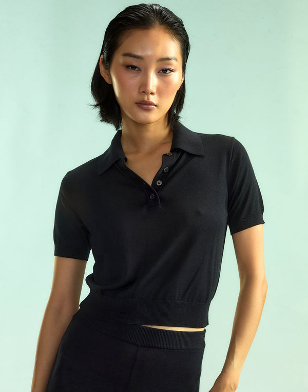 cynthia rowley Aspen Knit Polo