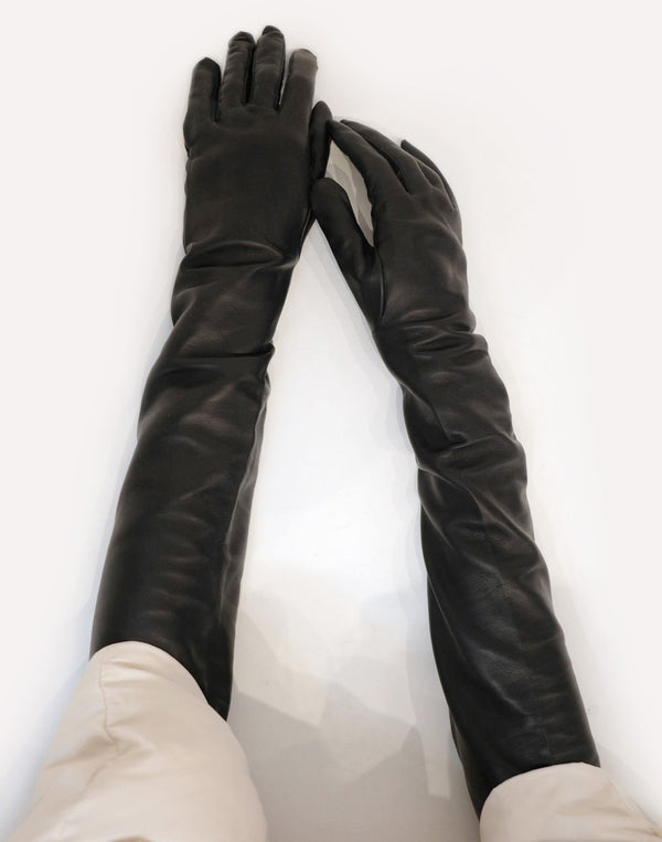Cynthia Rowley Bea Long Leather Gloves