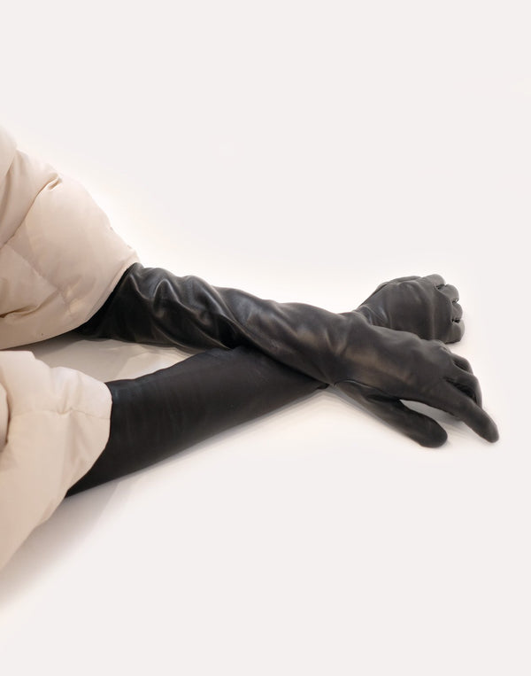 cynthia rowley Bea Long Leather Gloves