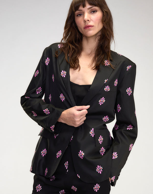 Cynthia Rowley Blake Silk Twill Blazer