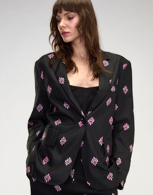 Cynthia Rowley Blake Silk Twill Blazer