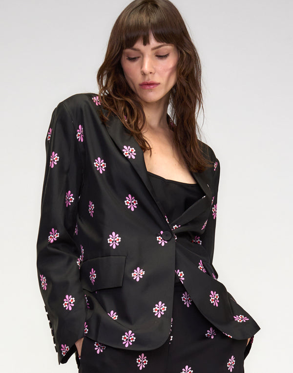 cynthia rowley Blake Silk Twill Blazer