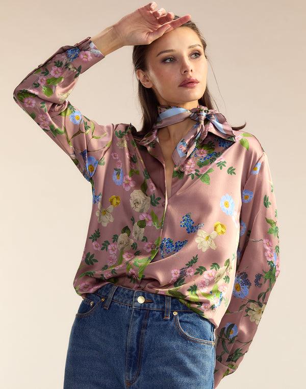 Cynthia Rowley Bloom Silk Scarf