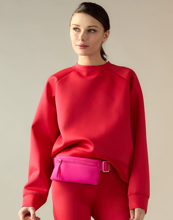 cynthia rowley Bonded Pullover Sweatshirt