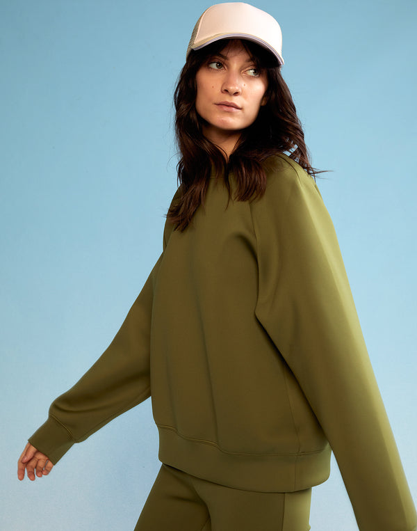 Cynthia Rowley Bonded Pullover Sweatshirt