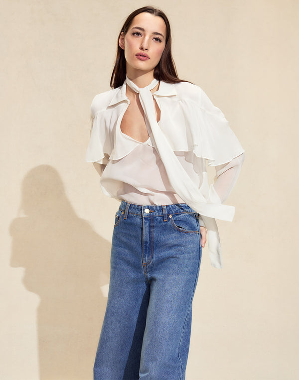 Cynthia Rowley Camille Ruffle Blouse