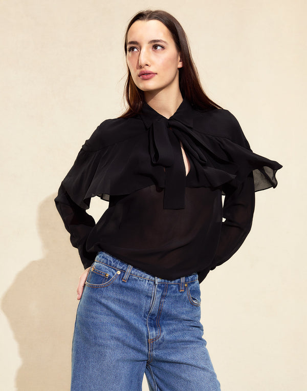 Cynthia Rowley Camille Ruffle Blouse