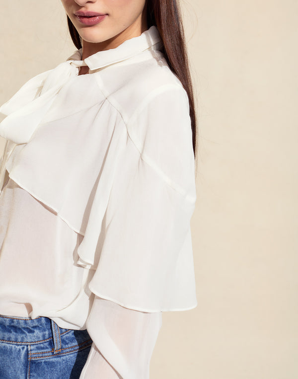 Cynthia Rowley Camille Ruffle Blouse