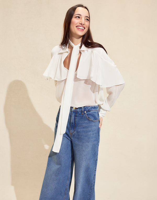 Cynthia Rowley Camille Ruffle Blouse