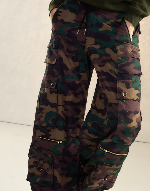 Cynthia Rowley Camouflage Cargo Pants