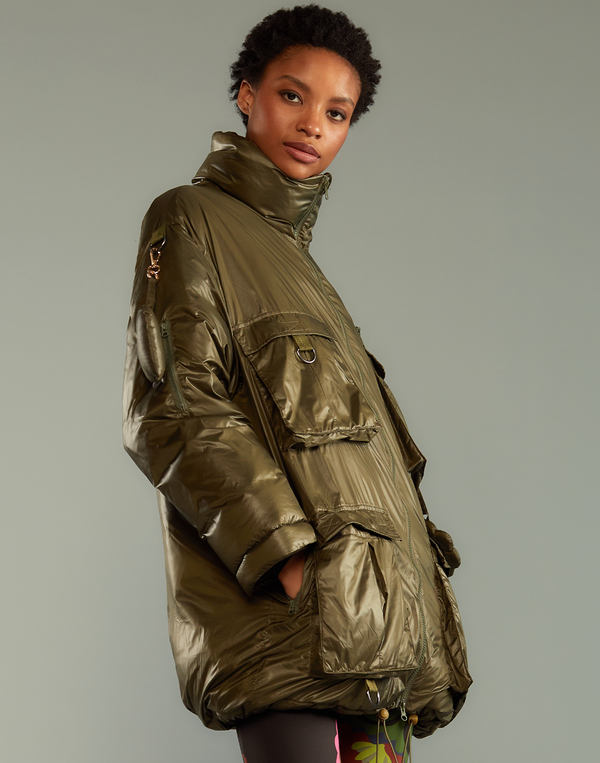 Cynthia Rowley Cargo Pocket Puffer Coat