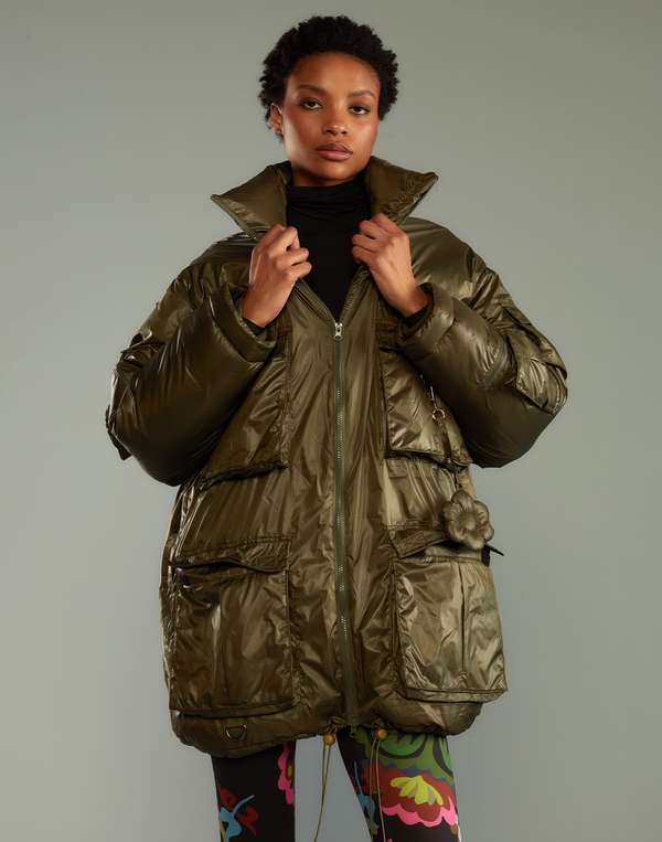 cynthia rowley Cargo Pocket Puffer Coat