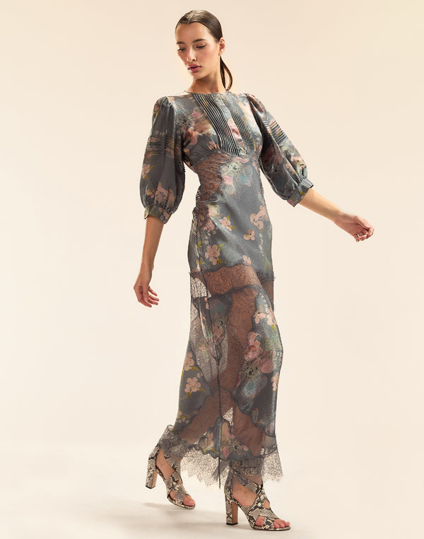 Cynthia Rowley Claude Silk Lamé Dress