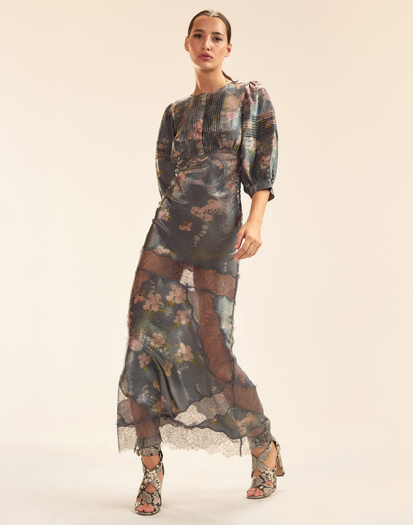 Cynthia Rowley Claude Silk Lamé Dress