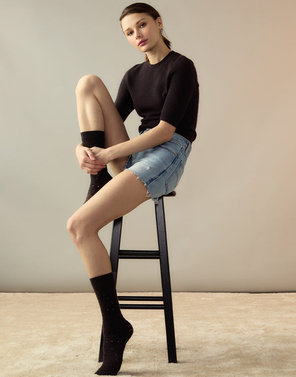 Cynthia Rowley Crochet Wool Socks