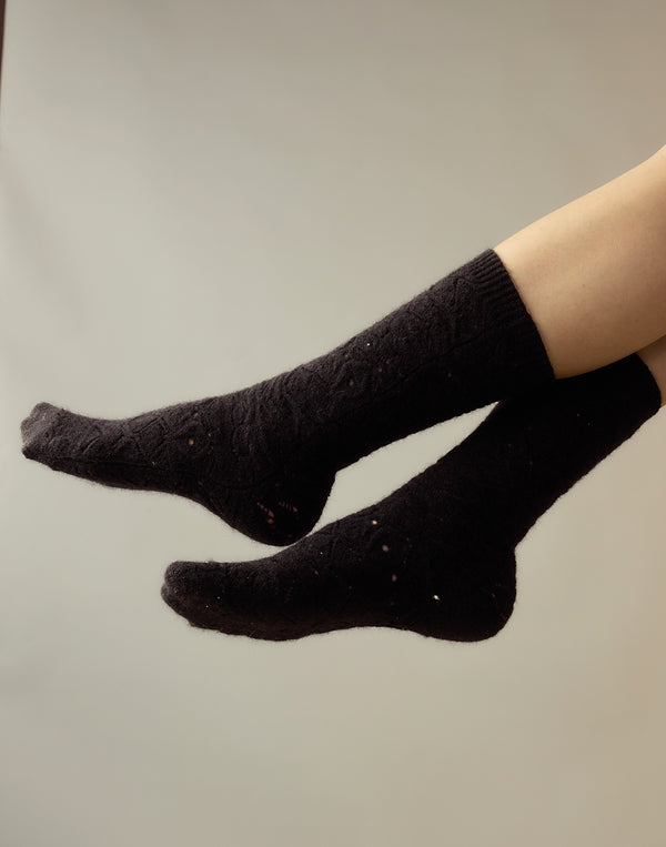 Cynthia Rowley Crochet Wool Socks