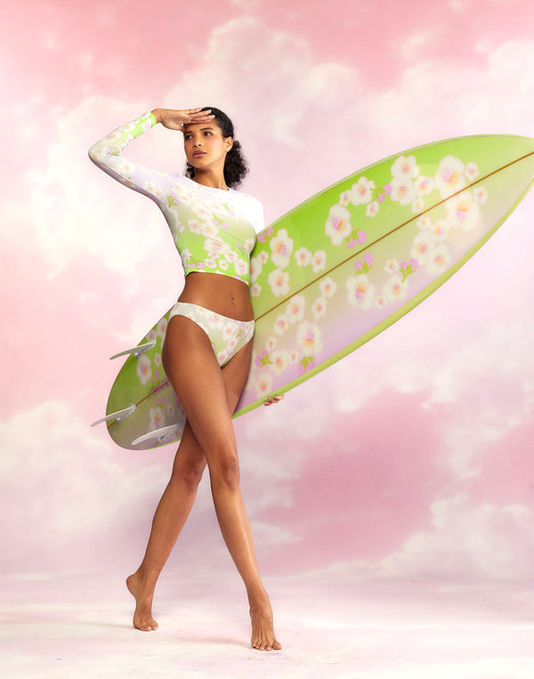 cynthia rowley Custom 7' Surfboard - Cheery Blossom
