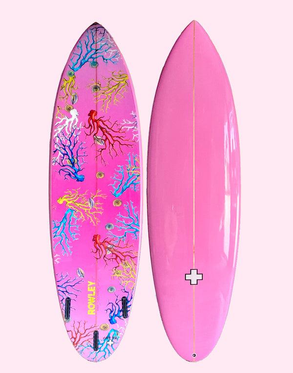 cynthia rowley Custom 7' Surfboard - Gradient Corals