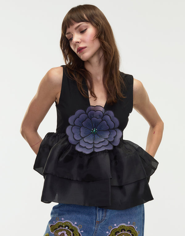 Cynthia Rowley Daphne Organza Top
