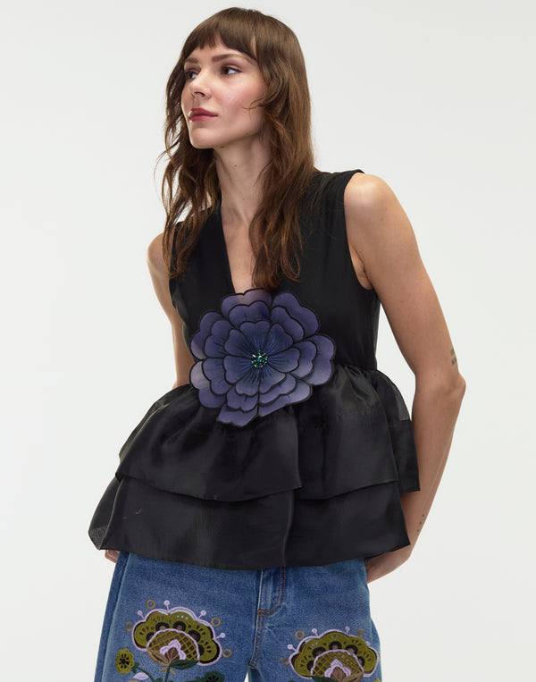 Cynthia Rowley Daphne Organza Top
