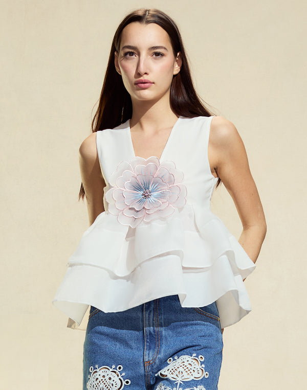 cynthia rowley Daphne Organza Top