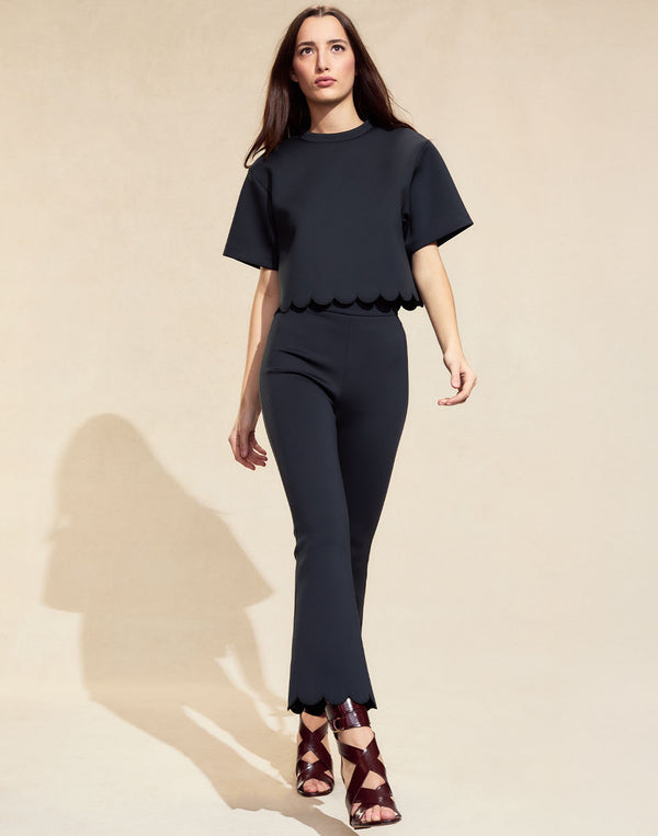 Cynthia Rowley Ella Bonded Scallop Pants