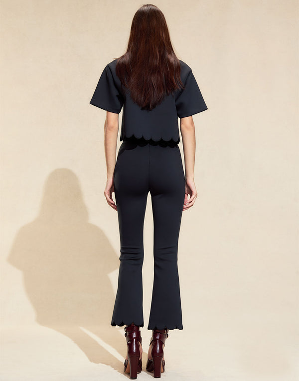 Cynthia Rowley Ella Bonded Scallop Pants
