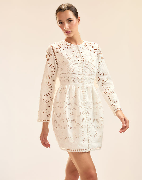 Cynthia Rowley Eva Embroidered Mini Dress