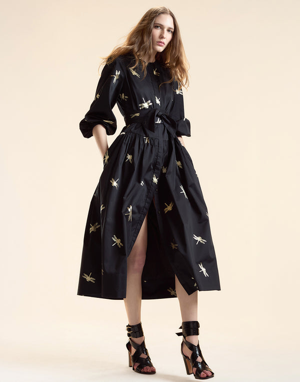 cynthia rowley Evermore Cotton Sateen Shirt Dress