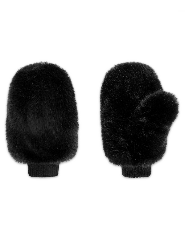 Cynthia Rowley Faux Fur Oversized Mittens