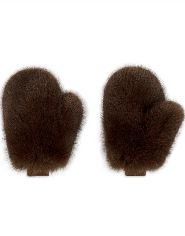 cynthia rowley Faux Fur Oversized Mittens
