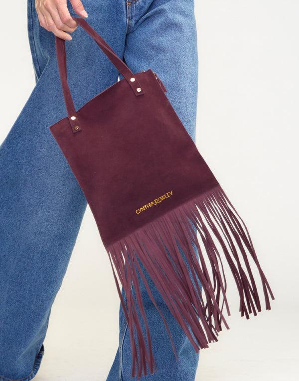 Cynthia Rowley Felicity Fringe Suede Tote