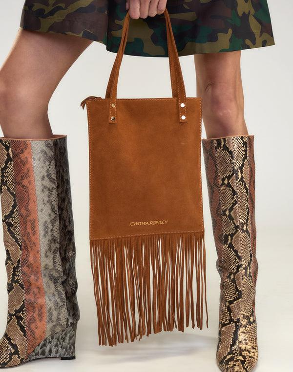 Cynthia Rowley Felicity Fringe Suede Tote