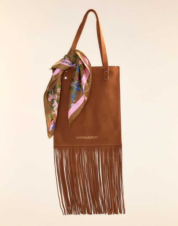 cynthia rowley Felicity Fringe Suede Tote