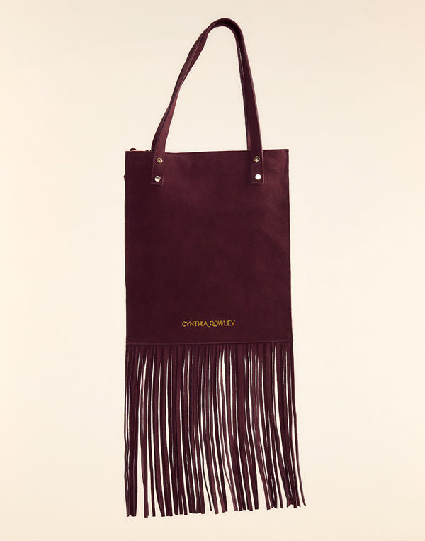 cynthia rowley Felicity Fringe Suede Tote