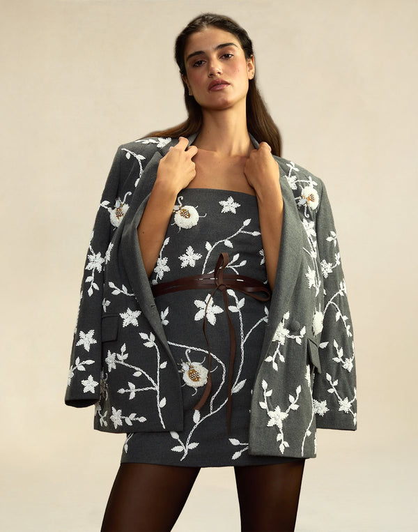 Cynthia Rowley Fleur Embellished Blazer