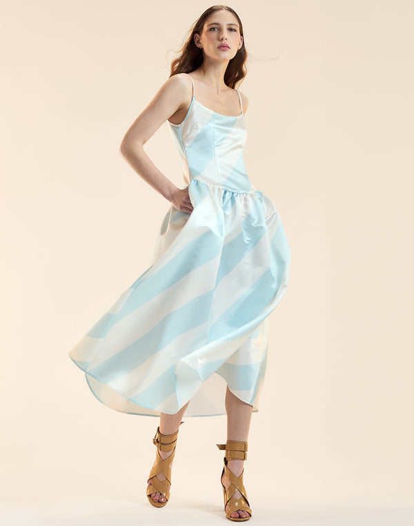 cynthia rowley Genevive Satin Midi Dress