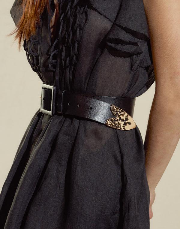 Cynthia Rowley Gold End Leather Belt